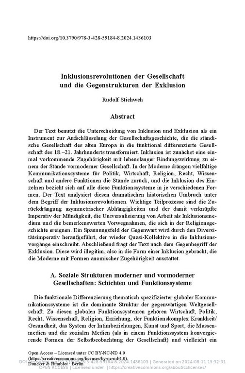 Inklusionsrevolutionen derGesellschaft und die Gegenstrukturen der Exklusion, 2024.pdf Inklusionsrevolutionen derGesellschaft und die Gegenstrukturen der Exklusion, 2024.pdf