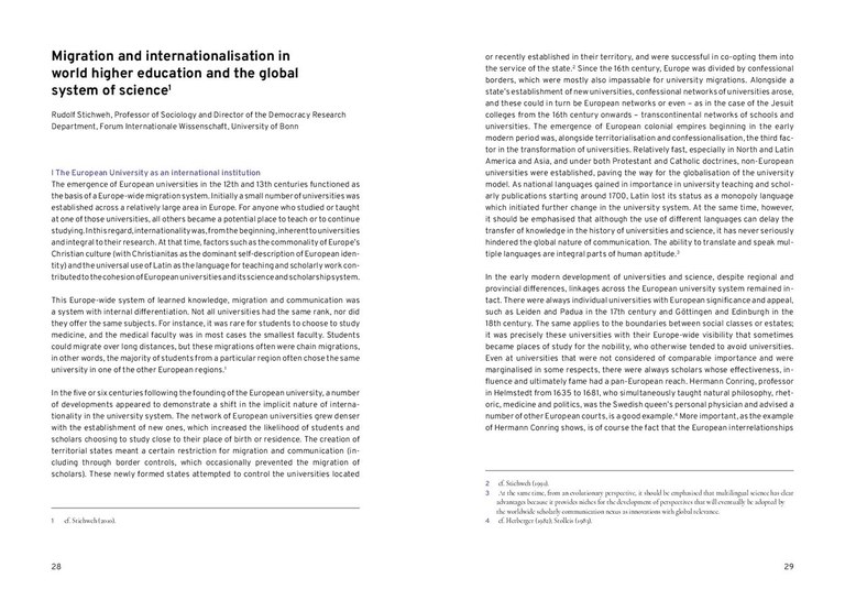 Internationalisation. Perspectives from German Academia