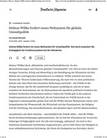 Klimakrise-Theorie. Helmut Willkefordert radikale Reform der Umweltpolitik, FAZ Net, 25.02.2025.pdf