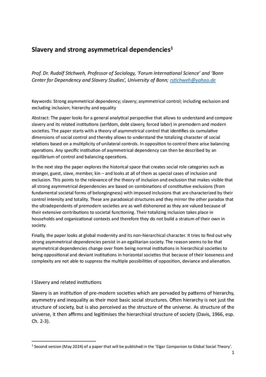 Slavery and strong asymmetrical dependencies, 2nd version, May 2024.pdf Slavery and strong asymmetrical dependencies, 2nd version, May 2024.pdf