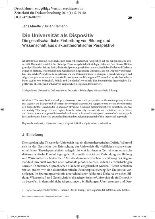 Maesse- Hamann. 2016. Die Universitaet als Dispositiv.pdf