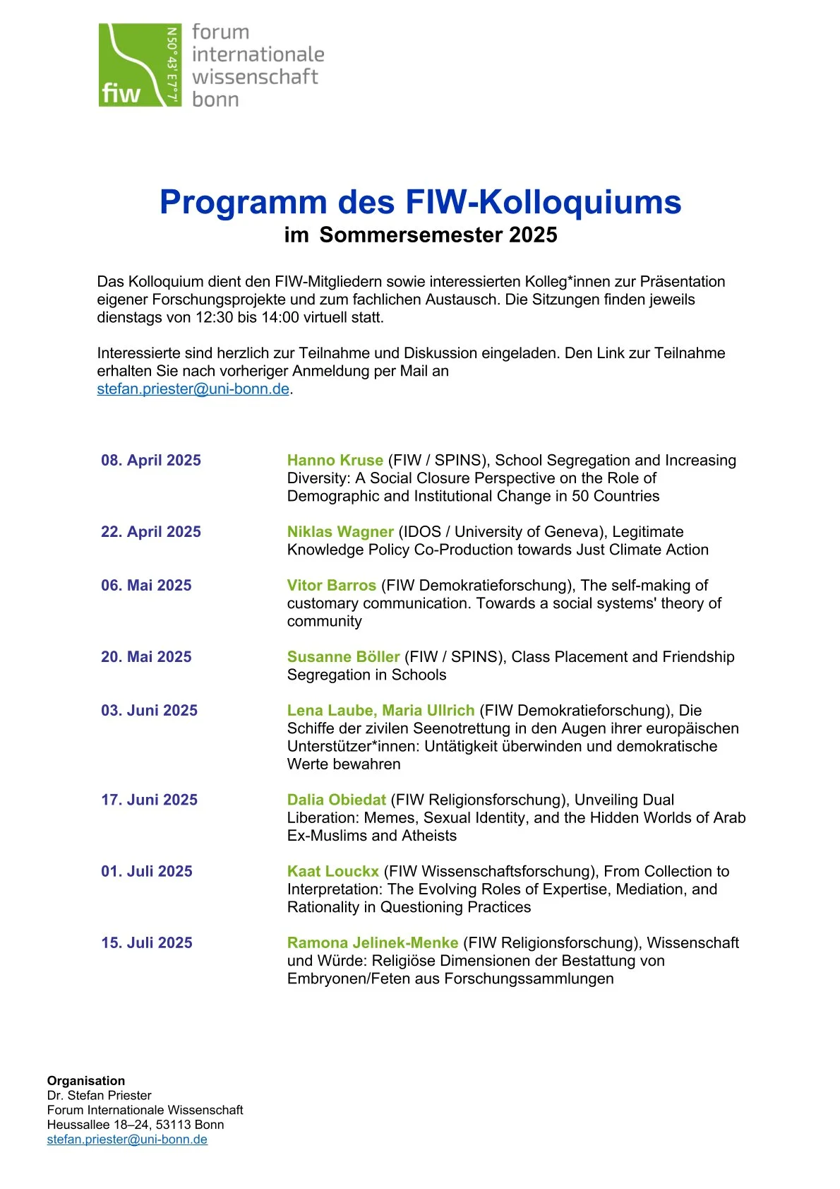 FIW Kolloquium