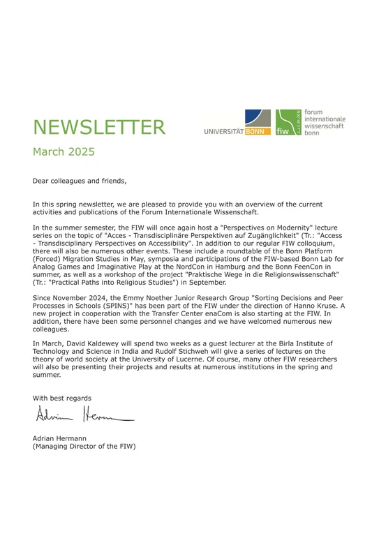 Newsletter March 2025