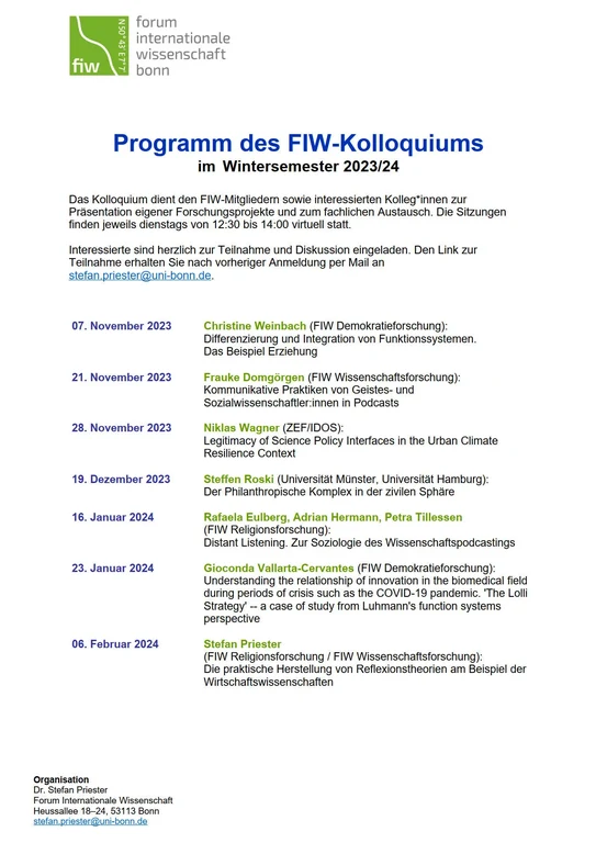 FIW Kolloquium WS23/24
