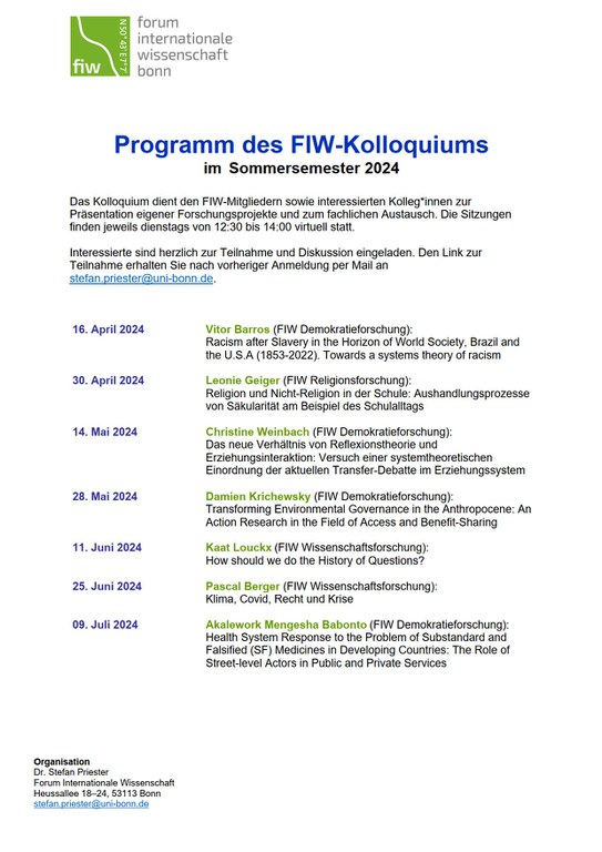 FIW Kolloquium SS24