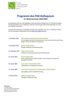Kolloquiumprogramm Wintersemester 2025/2026